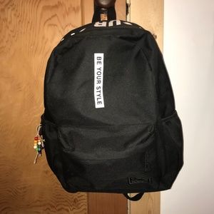 black backpack